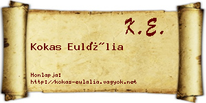 Kokas Eulália névjegykártya